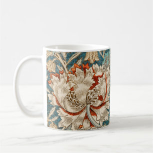 William Morris Antique Honeysuckle Floral Pattern Kaffeetasse