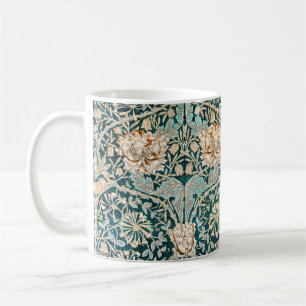William Morris Antique Honeysuckle Floral Pattern Kaffeetasse