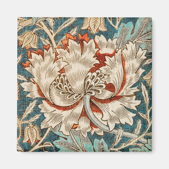 William Morris Antique Honeysuckle Floral Pattern Magnet (Vorne)