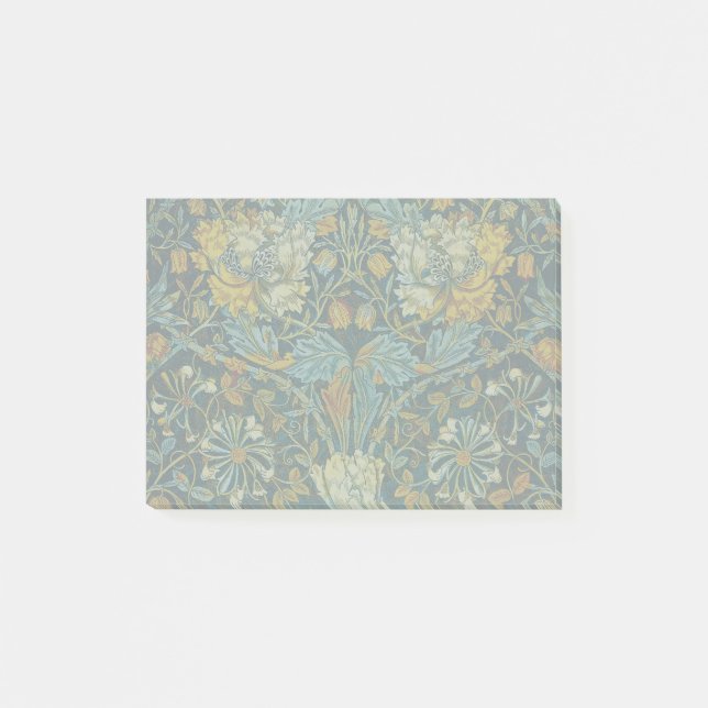 William Morris Antique Honeysuckle Floral Pattern Post-it Klebezettel (Vorderseite)