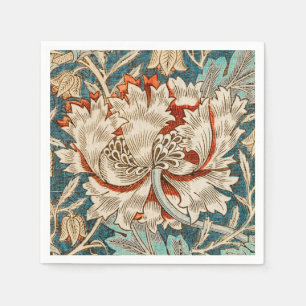 William Morris Antique Honeysuckle Floral Pattern Serviette