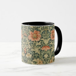 William Morris Antique Honeysuckle Floral Pattern Tasse