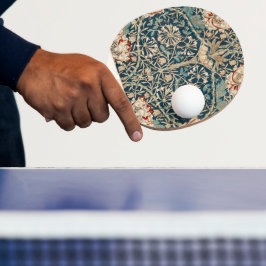 William Morris Antique Honeysuckle Floral Tischtennis Schläger