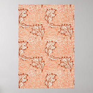 William Morris Apfel Vintage-Botanikmuster Poster