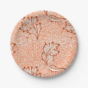 William Morris Apfel Vintage Botanisches Muster Pappteller