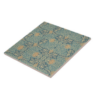 William Morris Apfel Vintage Grün Blau Laub Fliese