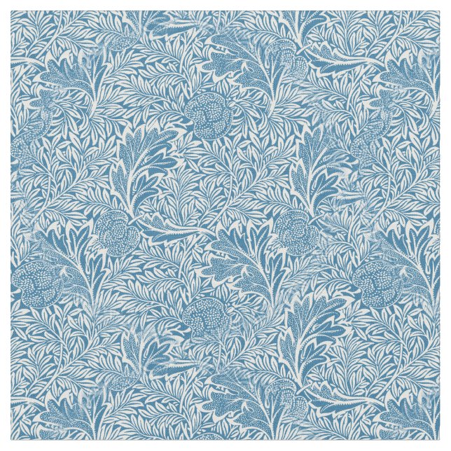 William Morris Apple Blue Pattern Stoff (Nahaufnahme)