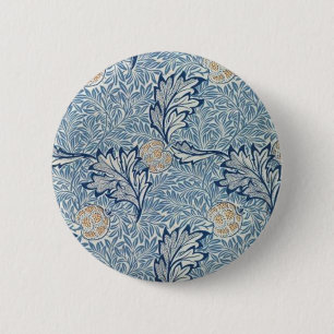 William Morris Apple Blume Floral Design Button