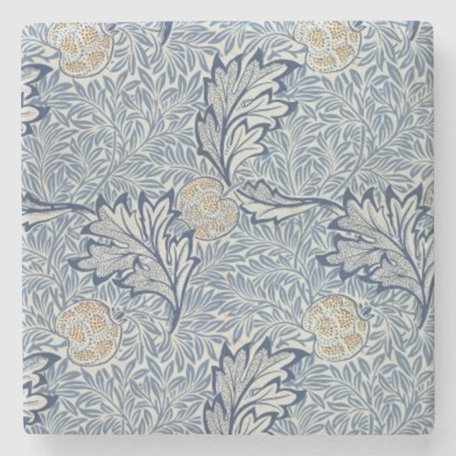 William Morris Apple Blume Floral Design Steinuntersetzer (Vorderseite)