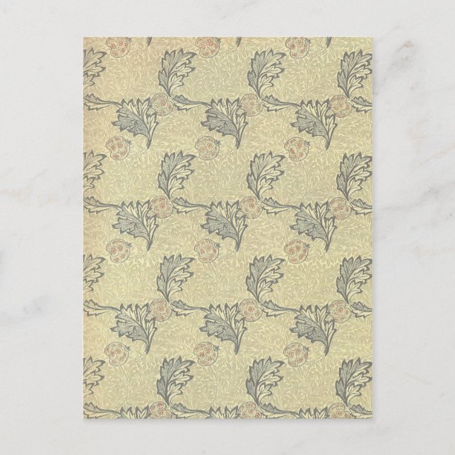 William Morris Apple Design Postkarte (Vorderseite)
