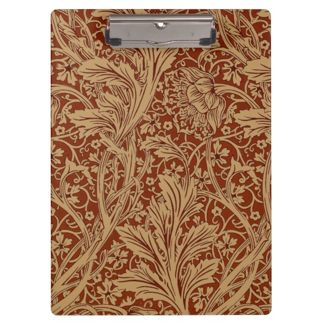 William Morris Arcadia Floral Garden Blume Klemmbrett (Vorderseite)