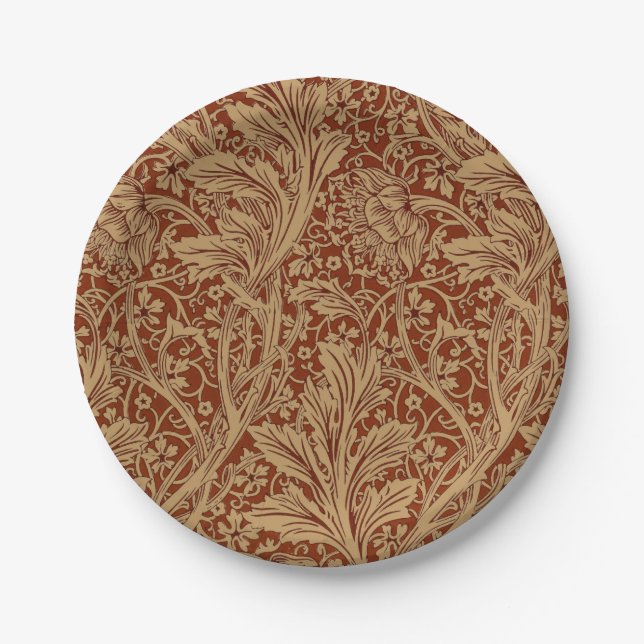 William Morris Arcadia Floral Garden Blume Pappteller (Vorderseite)