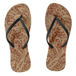 William Morris Arcadia Floral Garden Flower Klassi Flip Flops