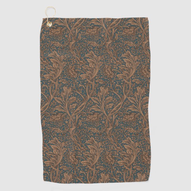 William Morris Arcadia Floral Pattern Classic Golfhandtuch (Vorderseite)