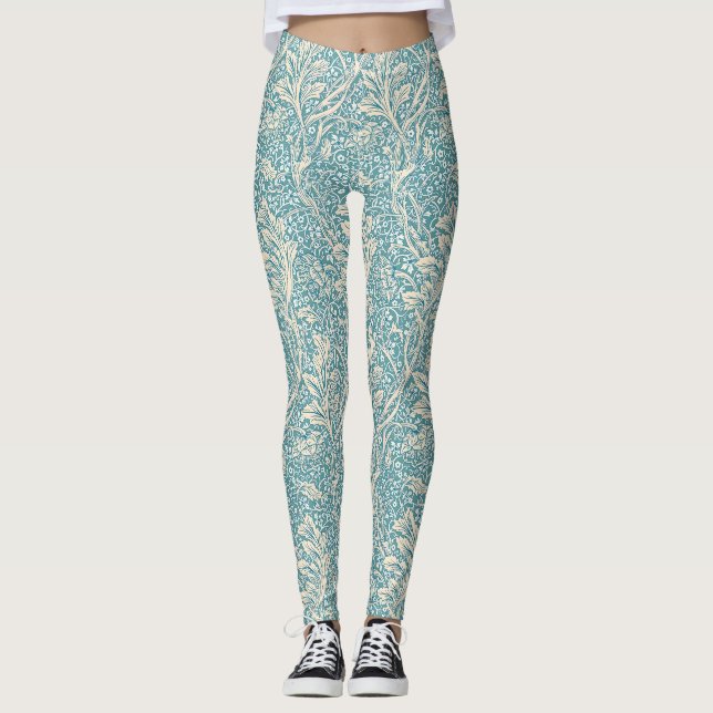 William Morris Arcadia Floral Pattern Classic Leggings (Vorderseite)