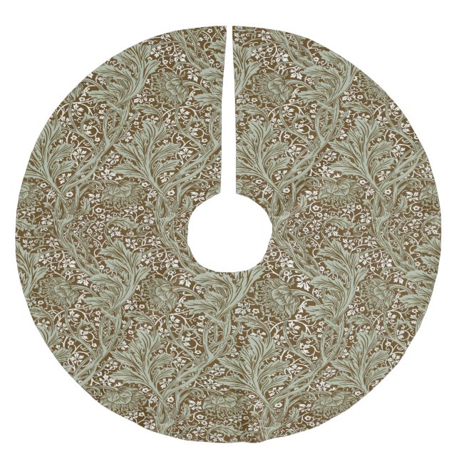 William Morris Arcadia Floral Pattern Classic Polyester Weihnachtsbaumdecke (Vorderseite)