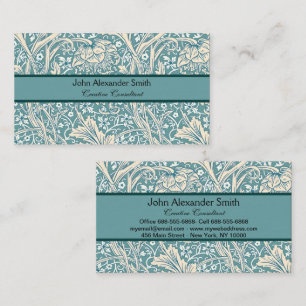 William Morris Arcadia Floral Pattern Classic Visitenkarte