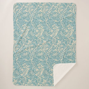 William Morris Arcadia Floral Pattern Sherpadecke