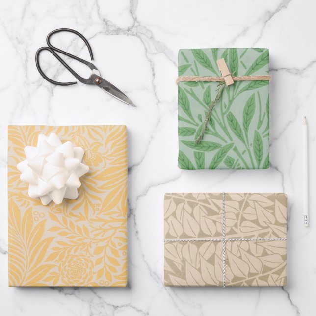 William Morris Art Design Packpapier Set Geschenkpapier Set (Vorderseite)