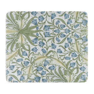 William Morris - Art Nouveau Blaue Glockenblumen Schneidebrett
