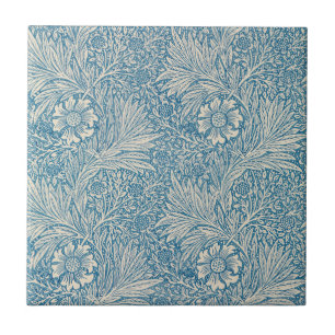 William Morris - Art Nouveau Blaue Ringelblume Fliese