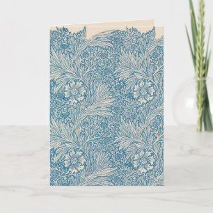 William Morris - Art Nouveau Blue Marigold Karte