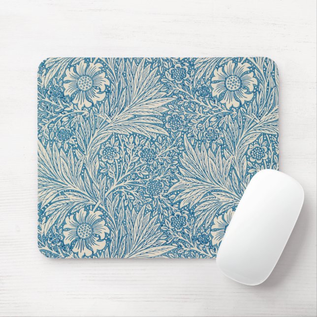 William Morris - Art Nouveau Blue Marigold Mousepad (Mit Mouse)
