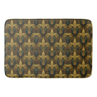 William Morris Art Nouveau Goldene Lilie Vintage Badematte