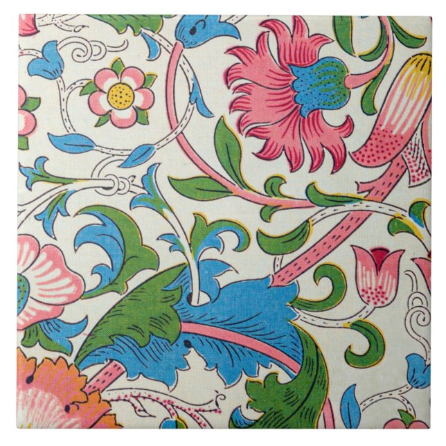 William Morris, Art Nouveau, Lodden Fliese (Vorderseite)