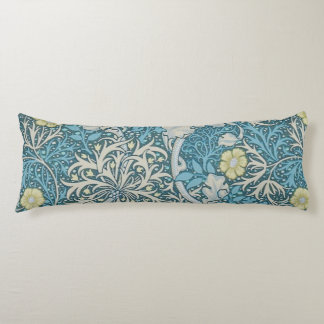 William Morris, Art Nouveau-Muster, Seetang, blau, Seitenschläferkissen