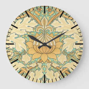 William Morris Art Nouveau Vintage-Uhr Große Wanduhr