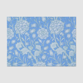 William Morris - Art Nouveau Wild Tulips - Blau Seidenpapier