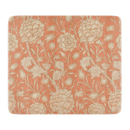 William Morris - Art Nouveau Wild Tulips - Peach Schneidebrett