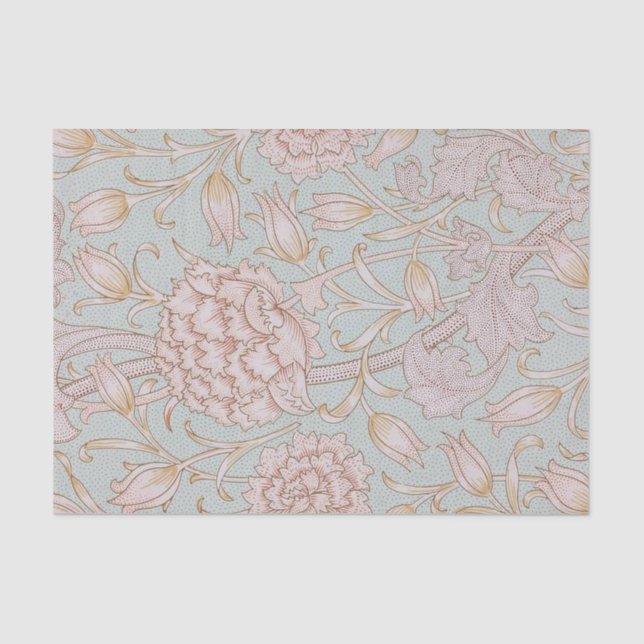 William Morris - Art Nouveau Wild Tulips - Peach Seidenpapier (Vorderseite)