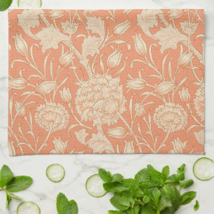 William Morris - Art Nouveau Wilde Tulpen - Pfirsi Geschirrtuch