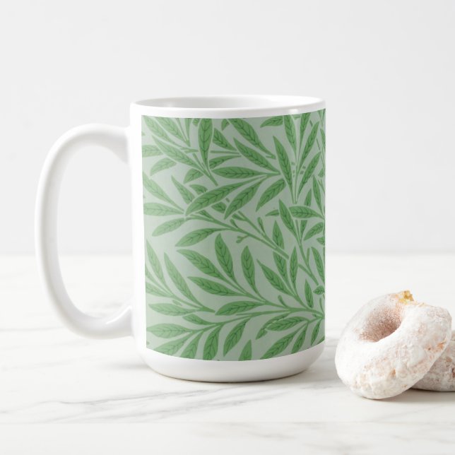 William Morris art willow Blätter Tasse (Mit Donut)