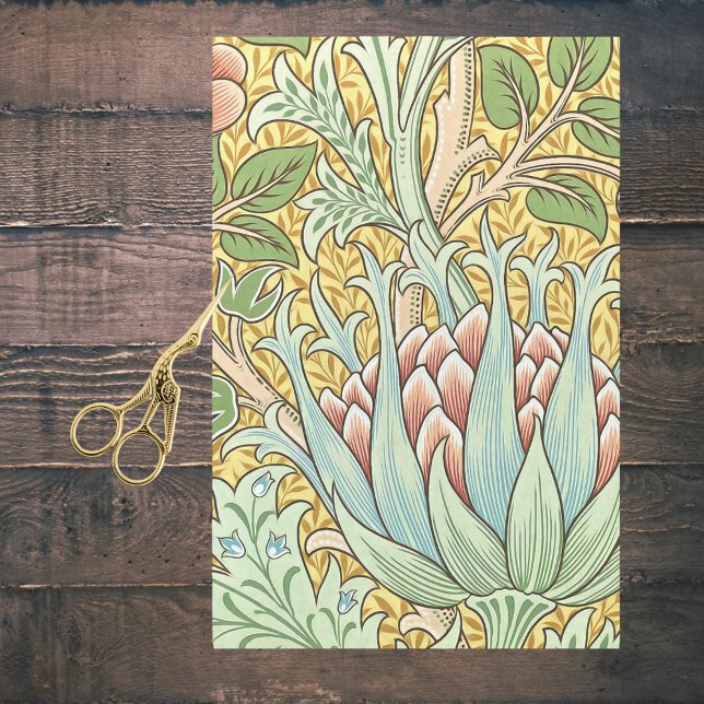 William Morris Artichoke Botanisches Muster Review Seidenpapier (Von Creator hochgeladen)