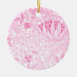 William Morris Artichoke Pale Pink Keramik Ornament