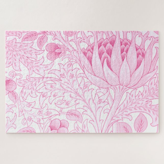 William Morris Artichoke Pale Pink Puzzle (Horizontal)
