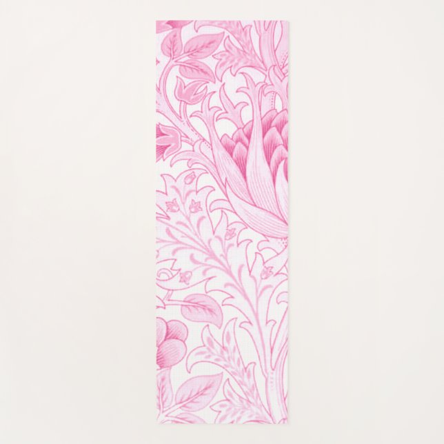 William Morris Artichoke Pale Pink Yogamatte (Vorderseite)