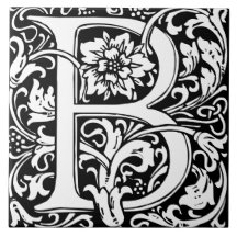 William Morris Arts and Crafts Monogram Letter B