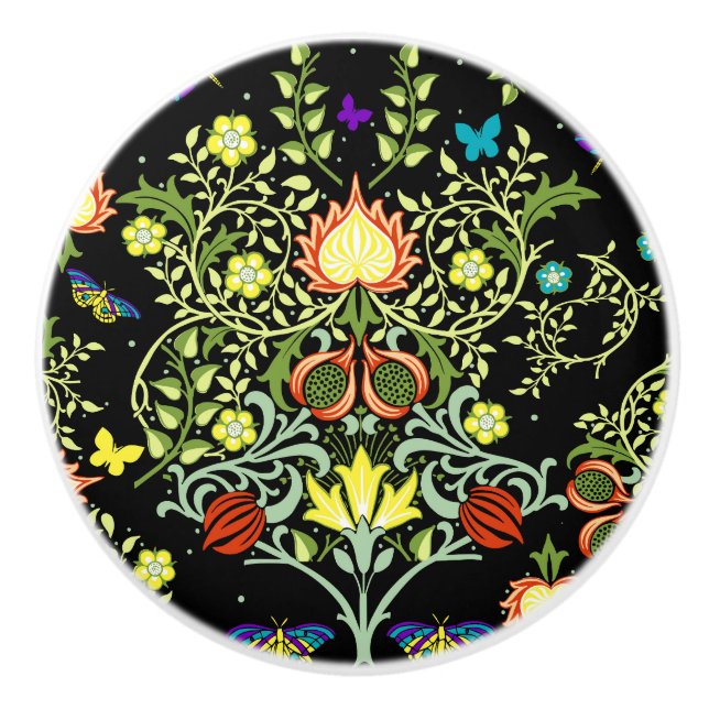 William Morris Arts and Crafts Muster Keramikknauf (Vorderseite)