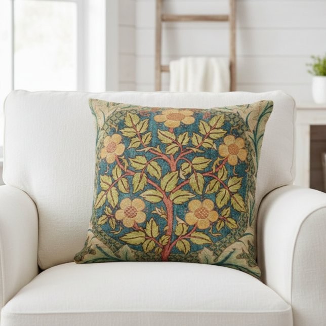 William Morris Artwork Blumendesign werfen Kissen (Von Creator hochgeladen)