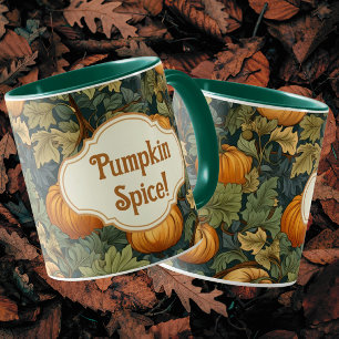 William Morris Autumn Pumpkin Gewürz Personalisier Tasse