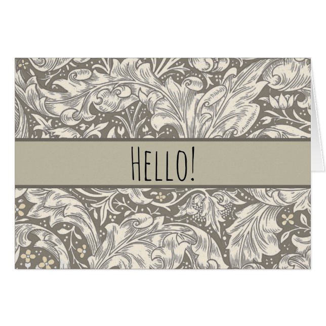 William Morris Bachelor's Button Blume Floral Bot (Vorderseite (Horizontal))