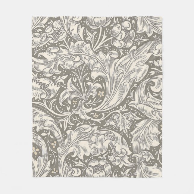 William Morris Bachelor's Button Blume Floral Bot Fleecedecke (Vorderseite)