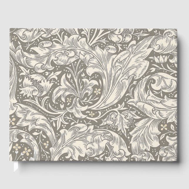 William Morris Bachelor's Button Blume Floral Bot Gästebuch (Vorderseite)