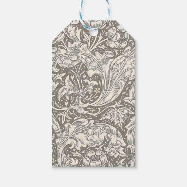 William Morris Bachelor's Button Blume Floral Bot Geschenkanhänger (Vorderseite)