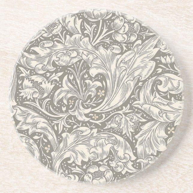 William Morris Bachelor's Button Blume Floral Bot Getränkeuntersetzer (Vorne)