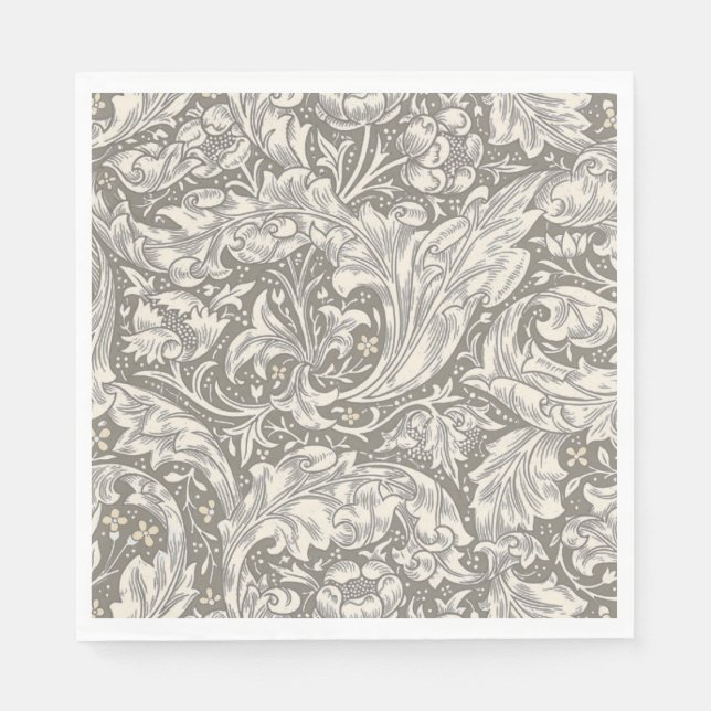 William Morris Bachelor's Button Blume Floral Bot Serviette (Vorderseite)